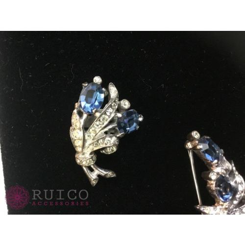 TRIFARI トリファリ ブローチ ラインストーン アンティーク TRIFARI トリファリ ブローチ ビンテージ