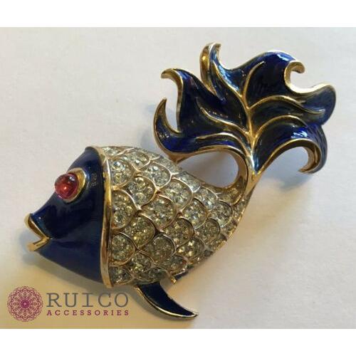 TRIFARI トリファリ ブローチ 魚 アンティーク