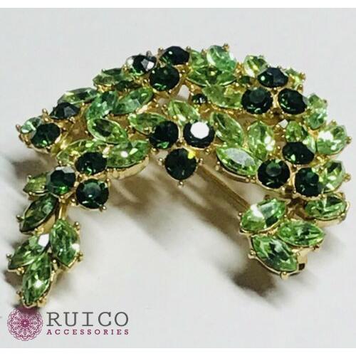 TRIFARI トリファリ ブローチ グリーン 緑 アンティーク