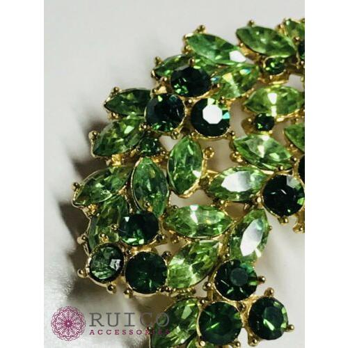 TRIFARI トリファリ ブローチ グリーン 緑 アンティーク TRIFARI トリファリ ブローチ ビンテージ