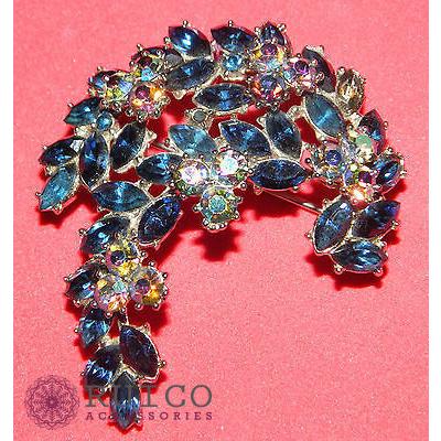 TRIFARI トリファリ ブローチ ラインストーン アンティーク