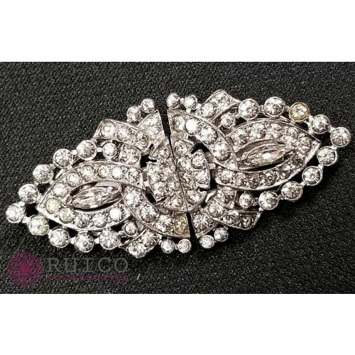 TRIFARI トリファリ ブローチ ラインストーン アンティーク