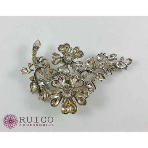 TRIFARI トリファリ ブローチ ラインストーン アンティーク