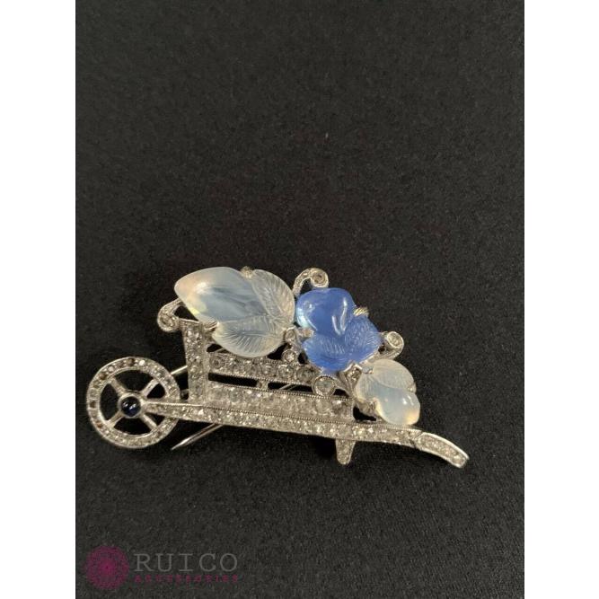 TRIFARI トリファリ ブローチ ホワイト 白 アンティーク