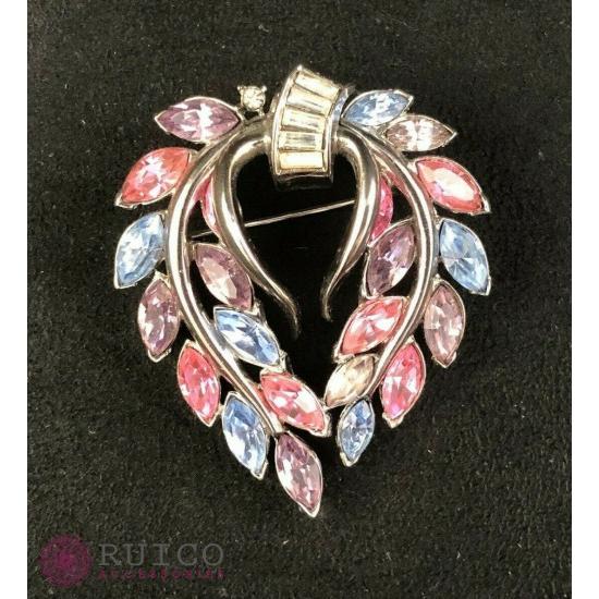 TRIFARI トリファリ ブローチ ラインストーン アンティーク TRIFARI トリファリ ブローチ ビンテージ