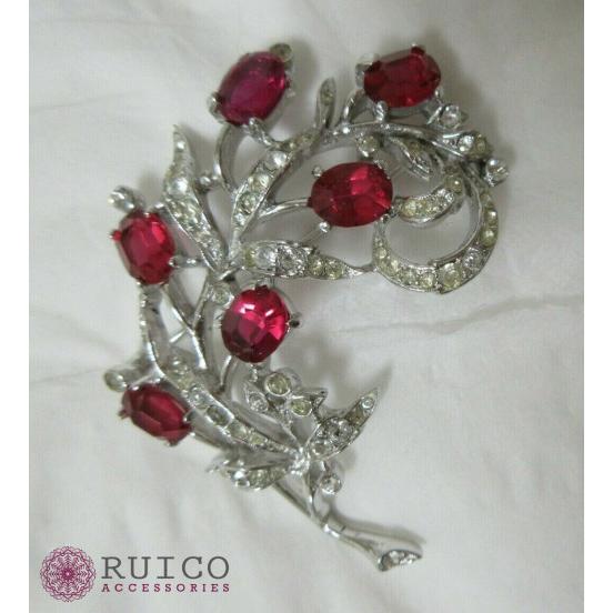 TRIFARI トリファリ ブローチ ラインストーン アンティーク