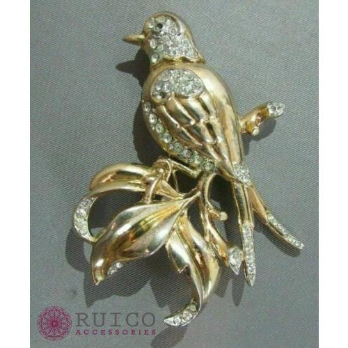 TRIFARI トリファリ ブローチ ラインストーン アンティーク