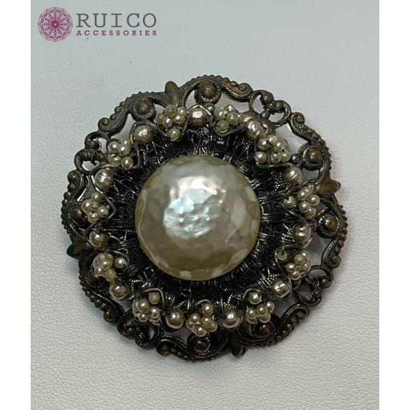 ミリアム ハスケル ブローチ パール アンティーク 値下げする