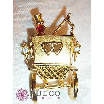 TRIFARI トリファリ ブローチ ラインストーン アンティーク