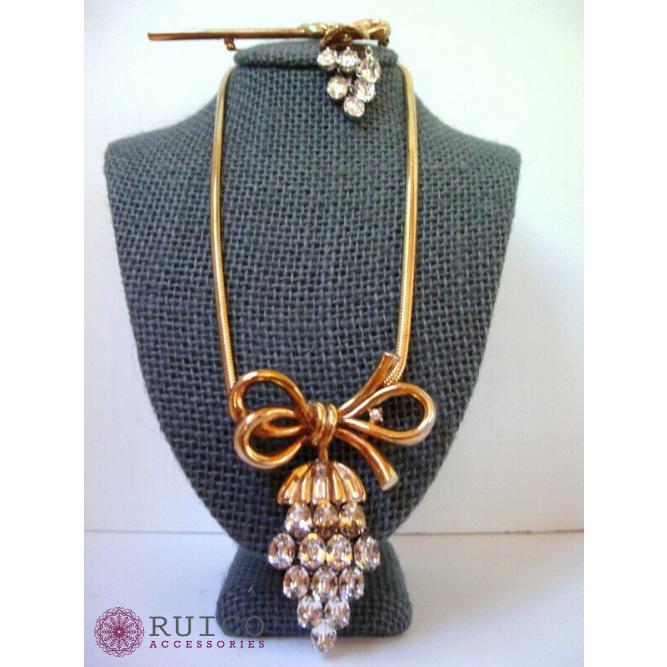 TRIFARI トリファリ ブローチ ラインストーン アンティーク