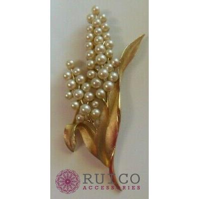 TRIFARI トリファリ ブローチ リーフ 葉 アンティーク