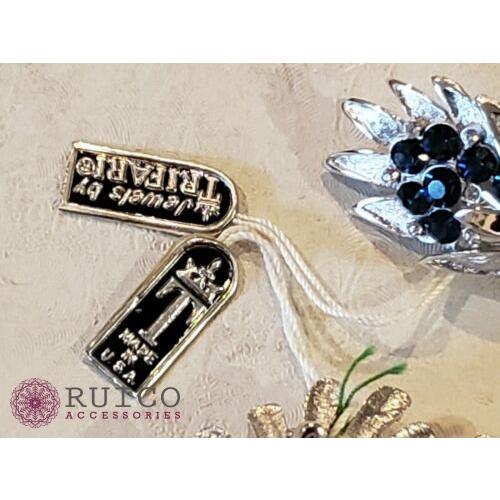 TRIFARI トリファリ ブローチ ラインストーン アンティーク TRIFARI トリファリ ブローチ ビンテージ