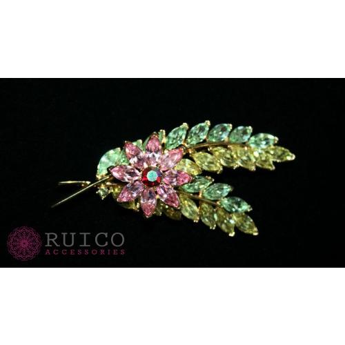 中古品 TRIFARI トリファリ ブローチ グリーン 緑 アンティーク 【2380089810】(14050円)