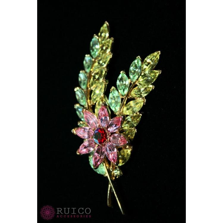 中古品 TRIFARI トリファリ ブローチ グリーン 緑 アンティーク 【2380089810】(14050円)