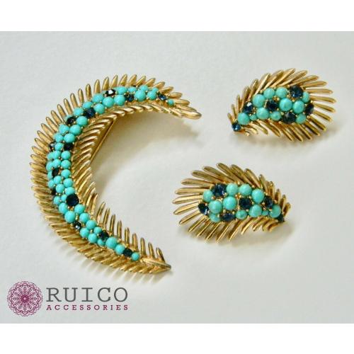 TRIFARI トリファリ ブローチ ラインストーン アンティーク TRIFARI トリファリ ブローチ ビンテージ