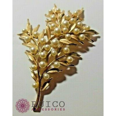 TRIFARI トリファリ ブローチ リーフ 葉 アンティーク