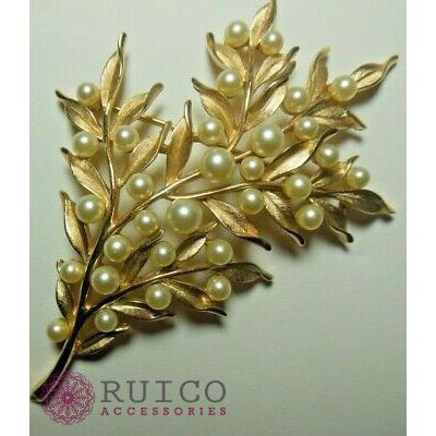 【新品 送料込み】 TRIFARI トリファリ ブローチ リーフ 葉 アンティーク 【3144747213】(18564円)