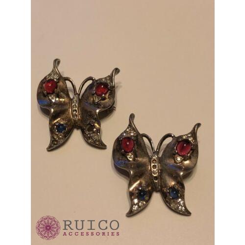 TRIFARI トリファリ ブローチ 蝶 アンティーク TRIFARI トリファリ ブローチ ビンテージ