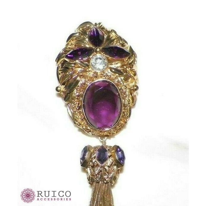 TRIFARI トリファリ ブローチ ラインストーン アンティーク TRIFARI トリファリ ブローチ ビンテージ