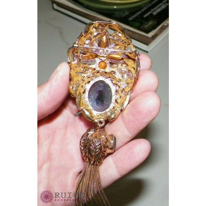 TRIFARI トリファリ ブローチ ラインストーン アンティーク TRIFARI トリファリ ブローチ ビンテージ