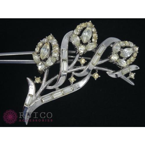 TRIFARI トリファリ ブローチ ラインストーン アンティーク TRIFARI トリファリ ブローチ ビンテージ