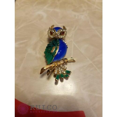 TRIFARI トリファリ ブローチ グリーン 緑 アンティーク TRIFARI トリファリ ブローチ ビンテージ