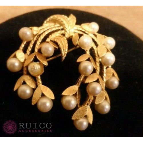 TRIFARI トリファリ ブローチ リーフ 葉 アンティーク