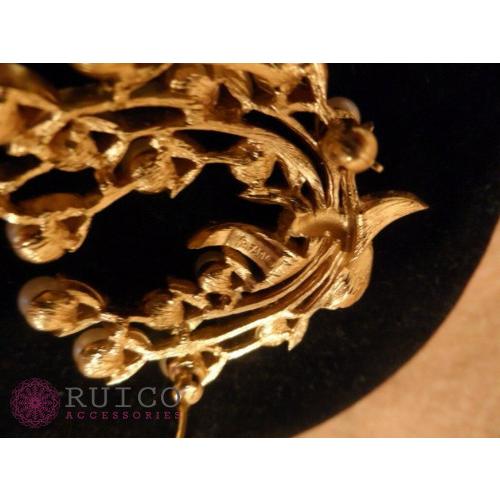 TRIFARI トリファリ ブローチ リーフ 葉 アンティーク TRIFARI トリファリ ブローチ ビンテージ