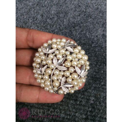 TRIFARI トリファリ ブローチ ラインストーン アンティーク