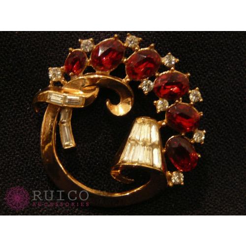 美品 TRIFARI トリファリ ブローチ ラインストーン アンティーク 【T2380032203】(14050円)