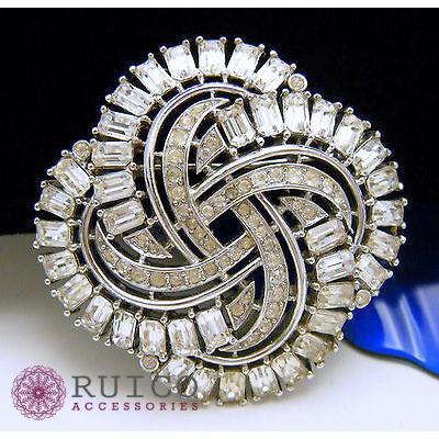 TRIFARI トリファリ ブローチ ラインストーン アンティーク