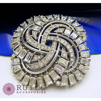 TRIFARI トリファリ ブローチ ラインストーン アンティーク TRIFARI トリファリ ブローチ ビンテージ