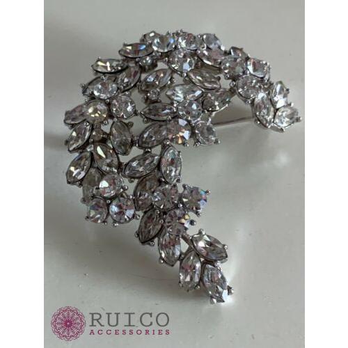 TRIFARI トリファリ ブローチ ラインストーン アンティーク