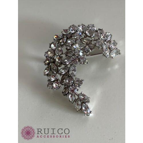 TRIFARI トリファリ ブローチ ラインストーン アンティーク TRIFARI トリファリ ブローチ ビンテージ