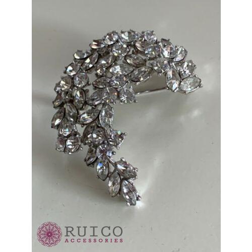 TRIFARI トリファリ ブローチ ラインストーン アンティーク TRIFARI トリファリ ブローチ ビンテージ