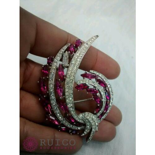 TRIFARI トリファリ ブローチ ラインストーン アンティーク