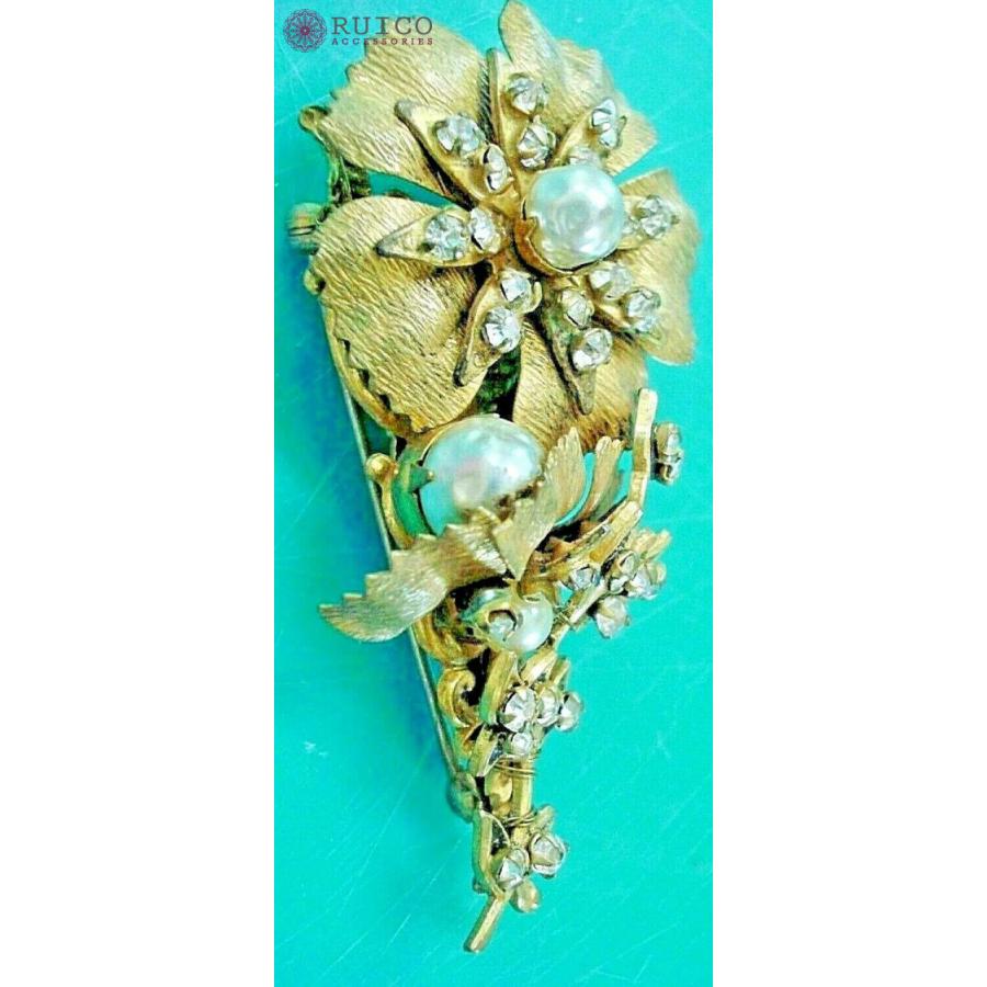 保証書付 ミリアム ハスケル ブローチ フラワー 花 アンティーク 高級感 Puddlesandsun Co Uk