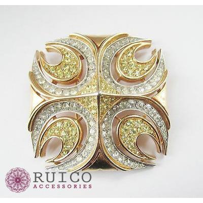 TRIFARI トリファリ ブローチ ラインストーン アンティーク TRIFARI トリファリ ブローチ ビンテージ