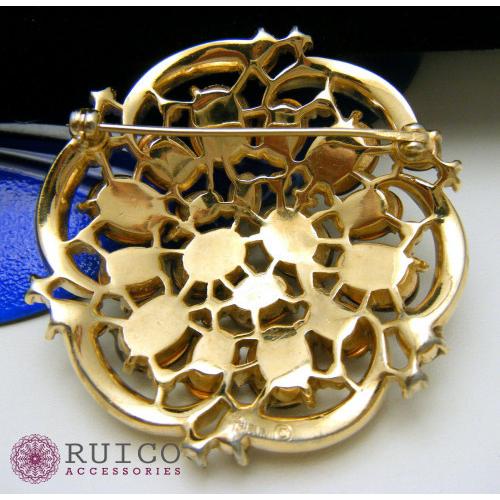 ほぼ未使用 TRIFARI トリファリ ブローチ ラインストーン アンティーク 【GMS6606448754】(23829円)