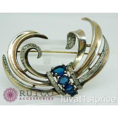 TRIFARI トリファリ ブローチ ラインストーン アンティーク