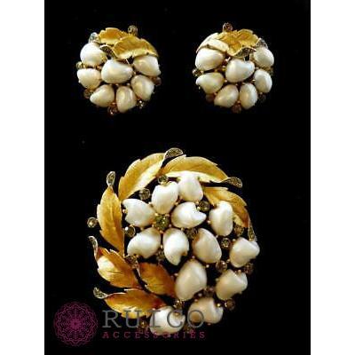 TRIFARI トリファリ ブローチ ブラック 黒 アンティーク