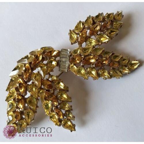 TRIFARI トリファリ ブローチ ラインストーン アンティーク