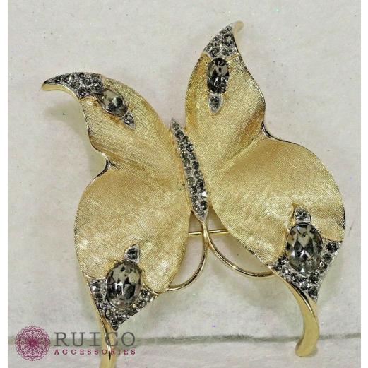 TRIFARI トリファリ ブローチ 蝶 アンティーク TRIFARI トリファリ ブローチ ビンテージ