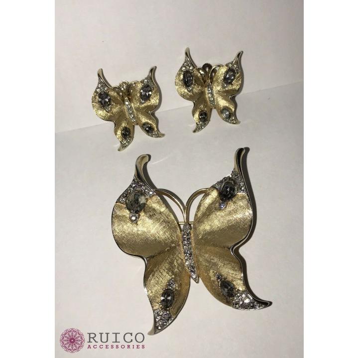 TRIFARI トリファリ ブローチ 蝶 アンティーク