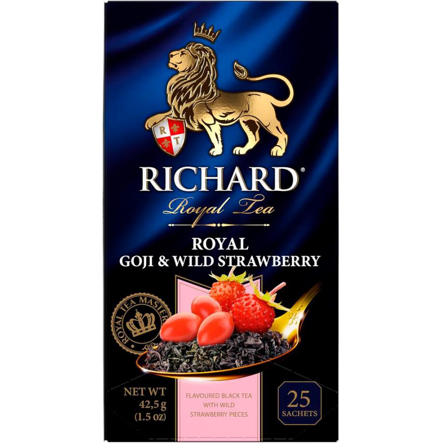 RICHARD  ティーバッグ 「ロイヤル ゴジ＆ワイルドストロベリー」紅茶 ティーバッグ (個包装 25枚) フレーバードティー｜ruinok-2｜02