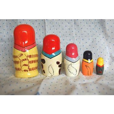 ねこずきんマトリョーシカ 13cm 5個組 : ルイノク2 - 通販 - Yahoo