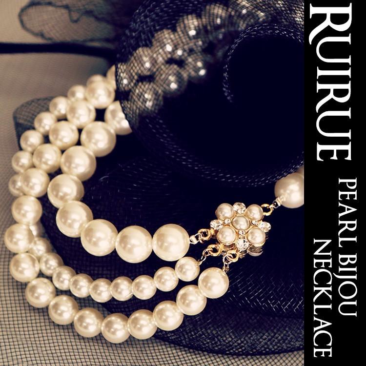 パーティードレス&パールのネックレス RUIRUE BOUTIQUE（ルイルエブティック） ネックレス お呼ばれ 結婚式