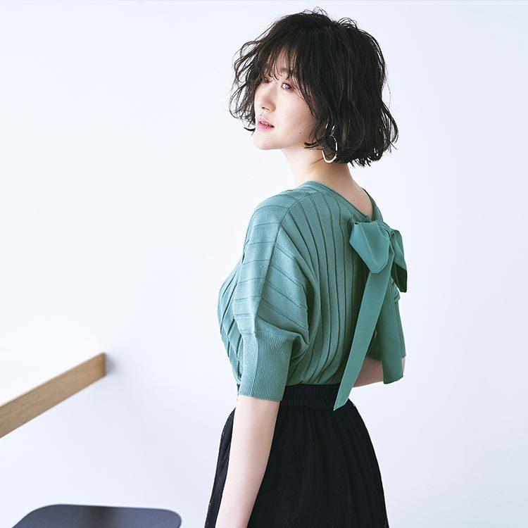 レディース トップス ニット 夏コーデ オフィスカジュアル 通勤 女性 服装 50代 40代 30代 春 秋 ミセス きれいめ おしゃれ 大人かわいい 上品 清楚 半袖 仕事服 Ckn1005 Ruirue Boutiqueヤフー店 通販 Yahoo ショッピング