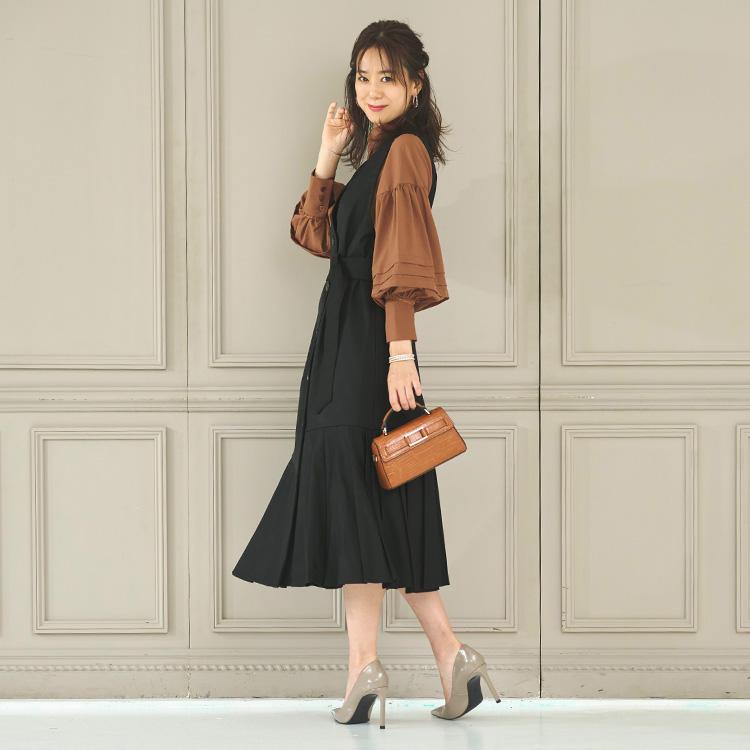 RUIRUE BOUTIQUE レディース ロングワンピース 長袖ブラウス 2点 RUIRUE BOUTIQUE レディース ロングワンピース 長袖ブラウス 2点