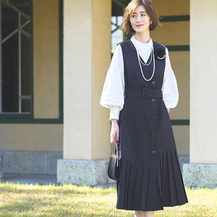 RUIRUE BOUTIQUE レディース ロングワンピース 長袖ブラウス 2点 RUIRUE BOUTIQUE レディース ロングワンピース 長袖ブラウス 2点
